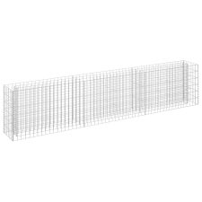 vidaXL horganyzott acél gabion magaságyás 270 x 30 x 60 cm (145638) kerti tárolás