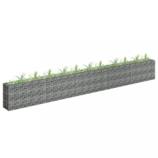 vidaXL Horganyzott acél gabion magaságyás 450 x 30 x 60 cm kerti dekoráció