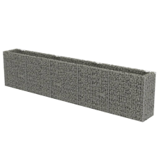 vidaXL horganyzott acél gabion magaságyás 450 x 50 x 100 cm (143564) kerti tárolás