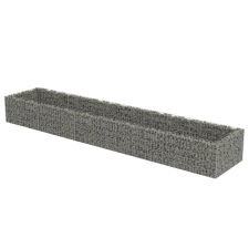vidaXL horganyzott acél gabion magaságyás 450 x 90 x 50 cm (143553) kerti tárolás