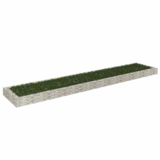 vidaXL horganyzott acél gabion magaságyás 500 x 100 x 20 cm kerti dekoráció