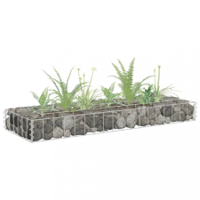 vidaXL horganyzott acél gabion magaságyás 90 x 30 x 10 cm kerti tárolás