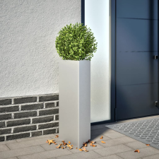 vidaXL horganyzott acél háromszög alakú kerti növénytartó 30x26x75 cm kerti tárolás