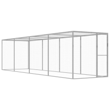 vidaXL horganyzott acél macskaketrec 6 x 1,5 x 1,5 m szállítóbox, fekhely macskáknak