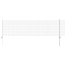 vidaXL Horganyzott Drótkerítés 11 U Oszloppal Ezüst 0.6x25 m Acél (3336352) építőanyag