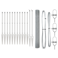 vidaXL Horganyzott drótkerítés 13 cövekkel 1.2x25 m (3351967) építőanyag
