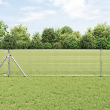 vidaXL horganyzott drótkerítés 13 oszloppal 0.4x50 m horganyzott acélból építőanyag