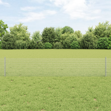 vidaXL Horganyzott Drótkerítés 22 U Oszloppal Ezüst 0.4x50 m Acél építőanyag