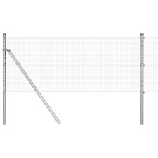 vidaXL Horganyzott Drótkerítés 7 oszloppal 0,4x10 m (3351555) építőanyag