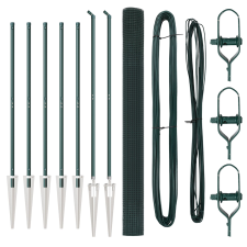 vidaXL Horganyzott Drótkerítés 7 Szegélyoszloppal Zöld 1.6x10 m Acél (3352062) építőanyag