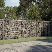vidaXL horganyzott vas gabion kosár fedéllel 350 x 100 x 100 cm kerti tárolás