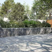 vidaXL horganyzott vas gabion kosár fedéllel 600 x 50 x 50 cm kerti tárolás