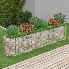 vidaXL Horganyzott vas gabion magaságyás 260 x 50 x 50 cm kerti tárolás