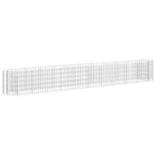 vidaXL horganyzott vas gabion magaságyás 400 x 50 x 50 cm (152028) kerti tárolás