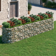 vidaXL horganyzott vas gabion magaságyás 500x100x100 cm kerti tárolás