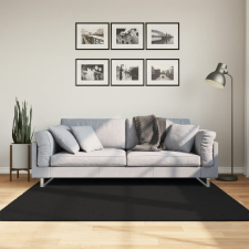 vidaXL Huarte fekete rövid szálú puha és mosható szőnyeg 160 x 160 cm lakástextília