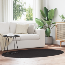 vidaXL Huarte Fekete Szőnyeg 120x170 cm Ovális lakástextília