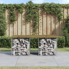 vidaXL impregnált fenyőfa gabion kerti pad 103 x 44 x 42 cm kerti bútor