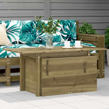 vidaXL Impregnált fenyőfa kerti asztal 100 x 50 x 75 cm kerti bútor