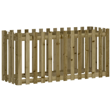 vidaXL impregnált fenyőfa kerti magaságyás kerítéssel 150x50x70 cm (832501) kerti tárolás