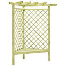 vidaXL Impregnált fenyőfa kerti sarokpergola 130 x 130 x 197 cm kerti bútor