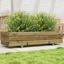 vidaXL impregnált fenyőfa kerti virágláda 110x40x26,5 cm kerti tárolás