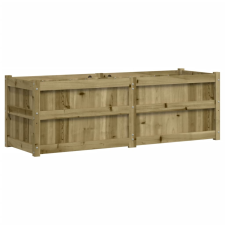 vidaXL impregnált fenyőfa kerti virágláda 150x50x50 cm (837488) kerti tárolás