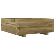 vidaXL impregnált fenyőfa kerti virágláda 70 x 70 x 26,5 cm kerti tárolás