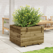 vidaXL impregnált fenyőfa kerti virágláda 70 x 70 x 49,5 cm kerti tárolás