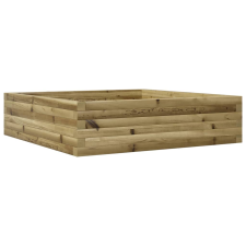 vidaXL impregnált fenyőfa kerti virágláda 90x90x23 cm kerti tárolás