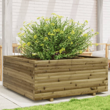 vidaXL impregnált fenyőfa kerti virágtartó 110 x 110 x 49,5 cm kerti tárolás
