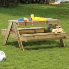 vidaXL impregnált fenyőfa piknikasztal gyerekeknek 88 x 97 x 52 cm kerti bútor
