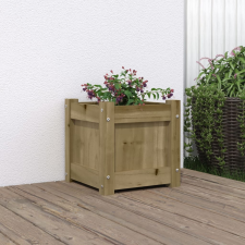 vidaXL impregnált fenyőfa virágláda 31x31x31 cm kerti tárolás