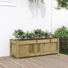 vidaXL impregnált fenyőfa virágláda 90x31x31 cm kerti tárolás