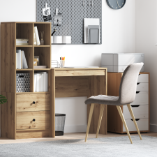vidaXL Íróasztal Artisan tölgy Műanyag fa Közepes Tartós íróasztal