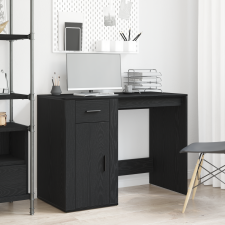 vidaXL Íróasztal Fekete Tölgy 100x49x75 cm Műszaki Fa íróasztal