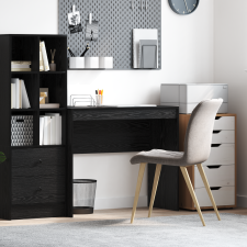 vidaXL Íróasztal Fekete tölgy Tervezett fa 90 x 40 x 76 cm Íróasztal íróasztal