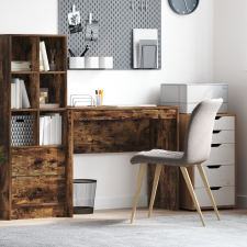 vidaXL Íróasztal Füstölt tölgy Szerelt Fa 90 x 40 x 76 cm Íróasztal íróasztal