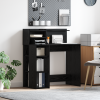 vidaXL Íróasztal tárolóval Fekete tölgy 90x48x101.5 cm Szerelt fa