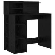 vidaXL Íróasztal tárolóval Fekete tölgy 90x48x101.5 cm Szerelt fa (869523) íróasztal
