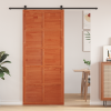 vidaXL Istállóajtó Viaszbarna 100 x 210 cm Tömör fenyőfa