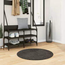 vidaXL Istan antracitszürke hosszú szálú fényes szőnyeg ø 80 cm lakástextília