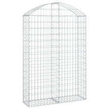 vidaXL íves horganyzott vas gabion kosár 100x30x140/160 cm (153427) kerti tárolás