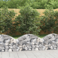 vidaXL íves horganyzott vas gabion kosár 100x30x40/60 cm bútor