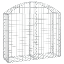 vidaXL íves horganyzott vas gabion kosár 100x30x80/100 cm (153424) kerti tárolás