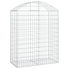 vidaXL íves horganyzott vas gabion kosár 100x50x120/140 cm (153436) kerti tárolás