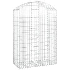 vidaXL íves horganyzott vas gabion kosár 100x50x140/160 cm (153437) kerti tárolás
