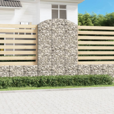 vidaXL íves horganyzott vas gabion kosár 150x30x220/240 cm bútor
