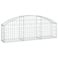 vidaXL íves horganyzott vas gabion kosár 150x30x40/60 cm (153442) kerti tárolás