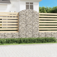 vidaXL Íves horganyzott vas gabion kosár 150x50x220/240 cm kerti tárolás